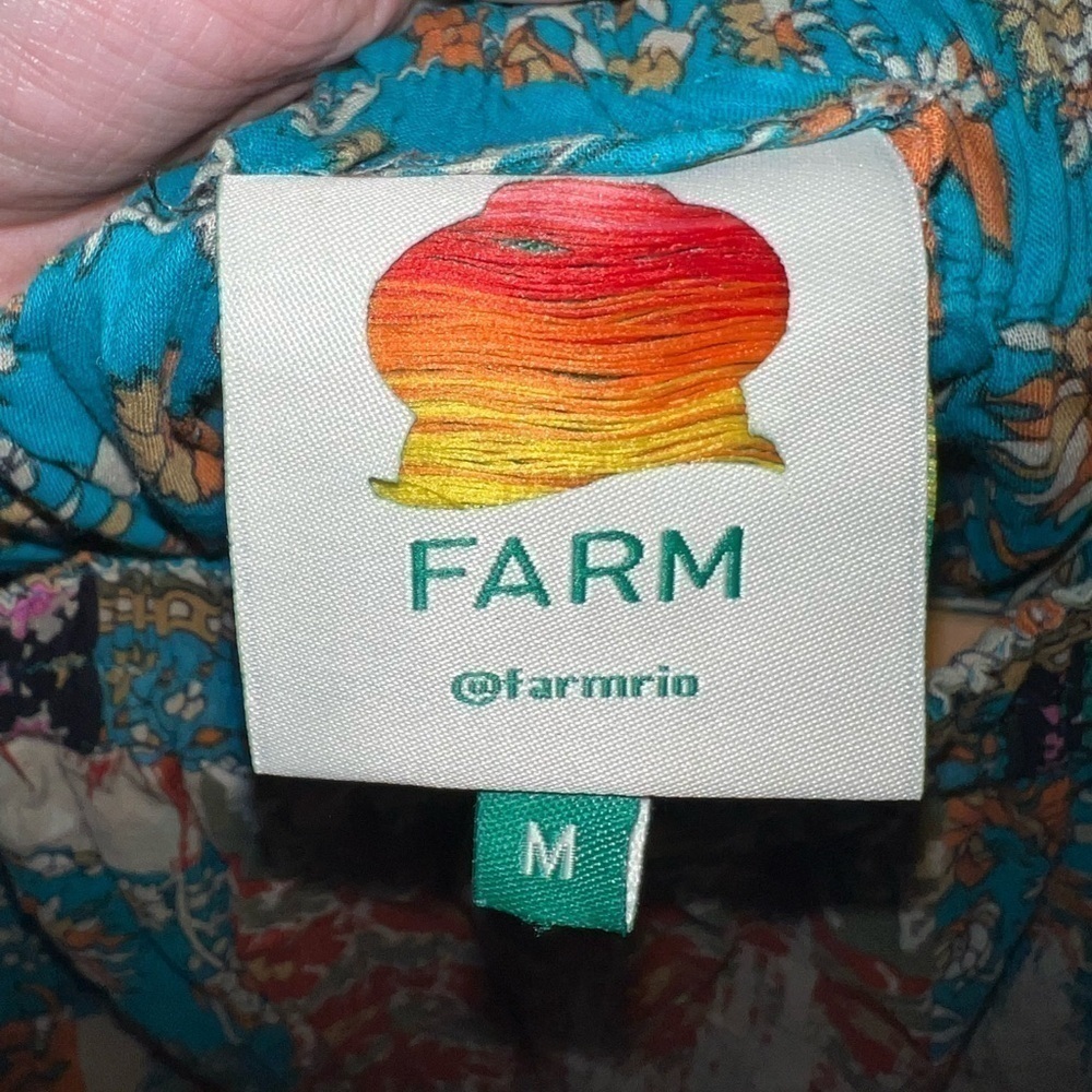 Nwot ▶️ Farm Rio ◀️ Patchwork Colorful Tropical Resortwear Maxi Skirt Size M - Picture 4 of 12
